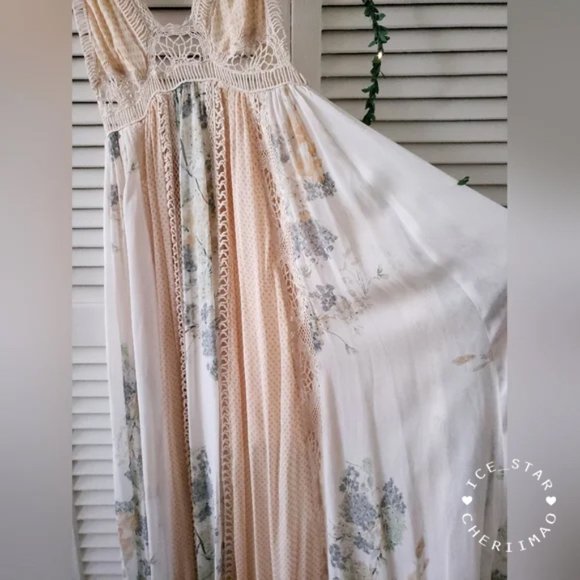Free People RARE HTF Queen of the Sun Maxi Dress - Picture 9 of 15